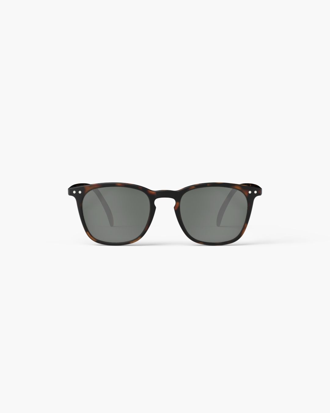 #E Tortoise — Lente sol adulto rectangular oversize tortoise