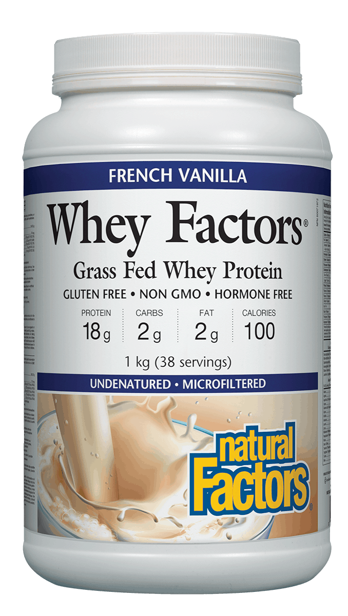 Whey Factors 100% Natural Whey Protein French Vanilla 1Kg