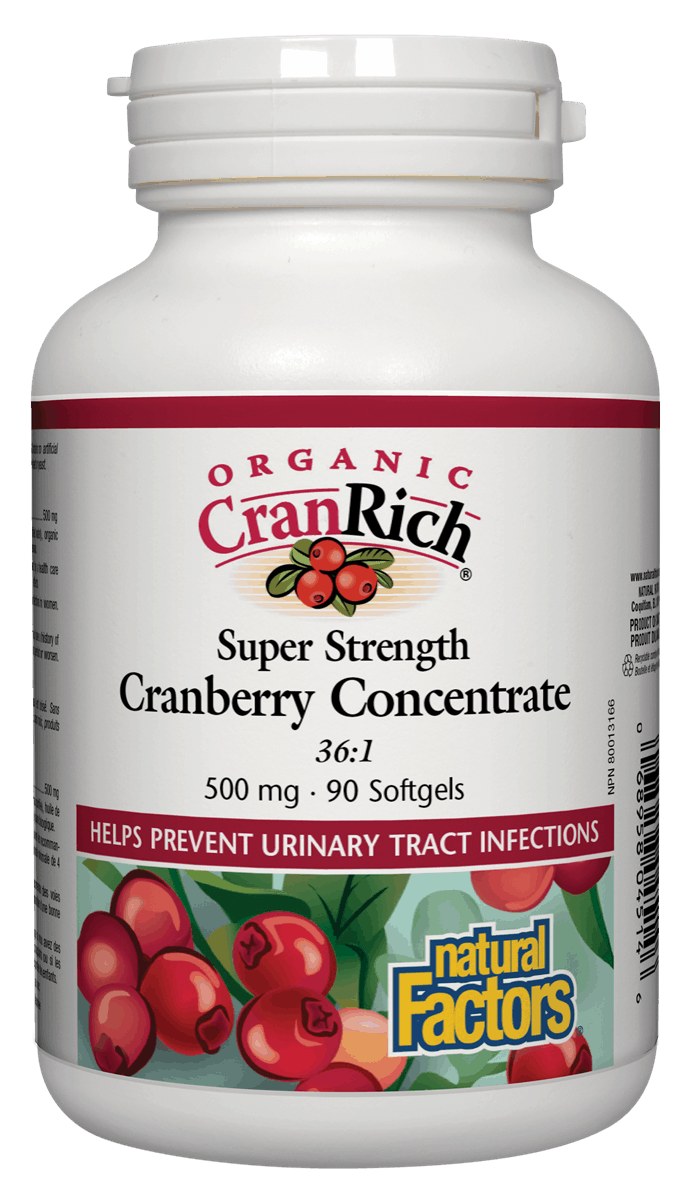 Organic Cranrich 500Mg 90 Softgels