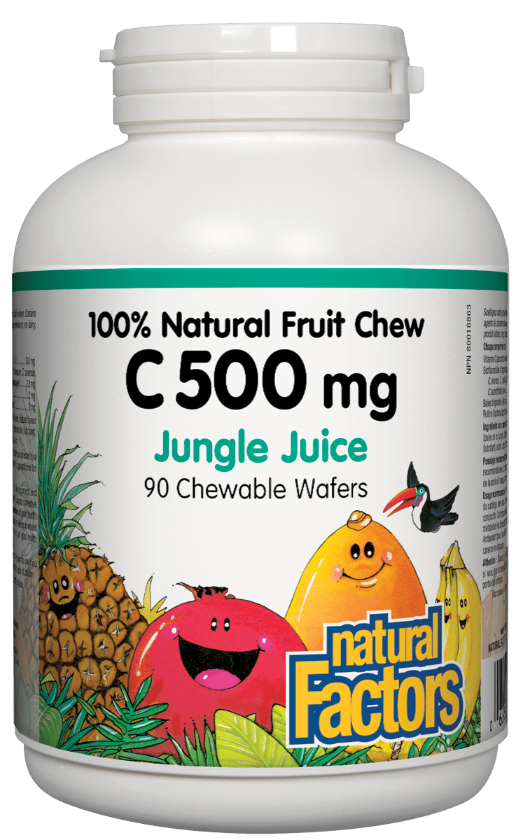 C 500 Mg 100% Natural Fruit Chew Jungle Juice 90 Chews