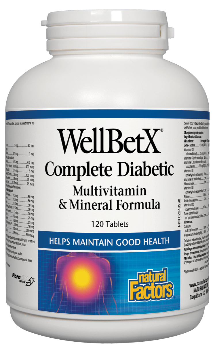 Wellbetx Complete Diabetic Multi Vit/Min 120 Tabs