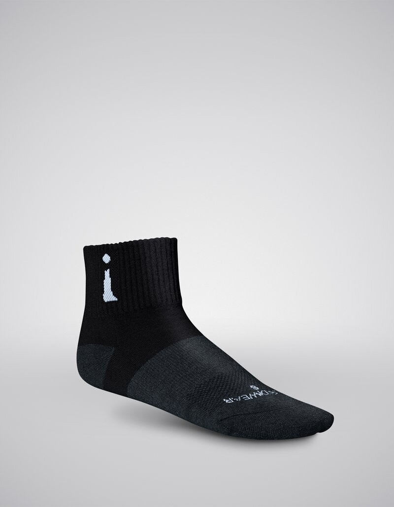 Quarter Active Sock Sm Black