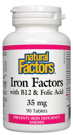 Iron Factors With B12 & Folic Acid 35Mg 90 Tabs
