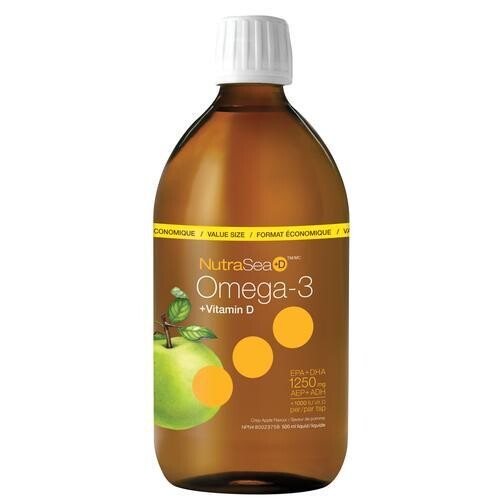 Omega-3 +Vitamin D Apple 1250Mg 500Ml