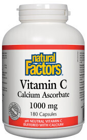 Vitamin C 1000Mg Calcium Ascorbate 180 Caps