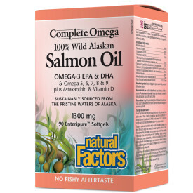 100% Wild Alaskan Salmon Oil 1300Mg 90 Softgels
