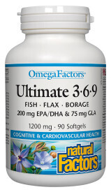 Ultimate3-6-9 1200Mg  Omega Factors 90 Softgels