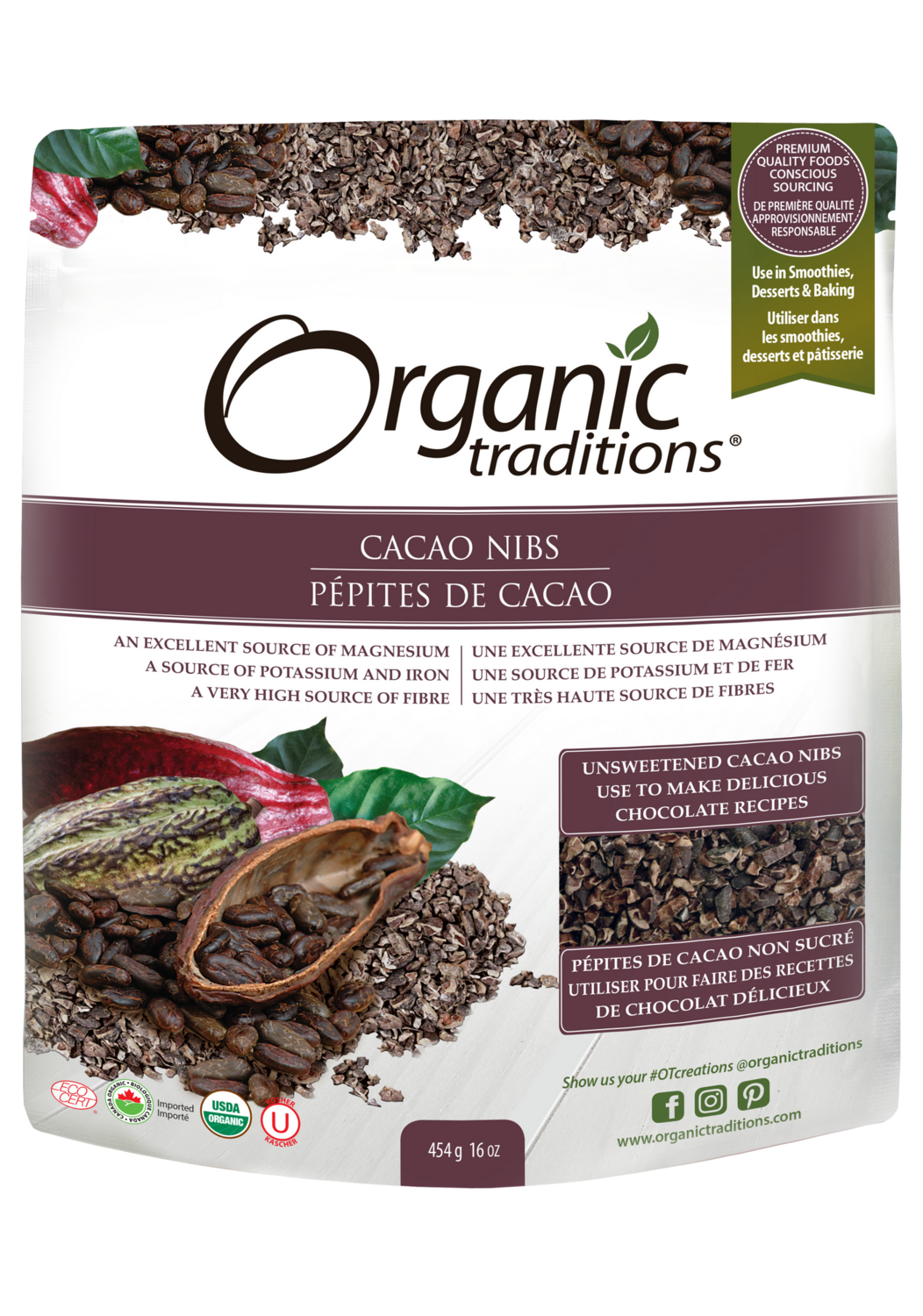 Organic Cacao Nibs  454G