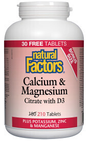 Calcium&Magnesium W/D3 Bonus 210 Tabs