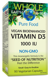 Vegan Biohenhanced Vitamin D3 1000Iu 90 V Caps