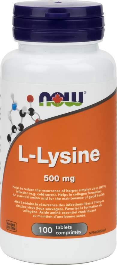 Now L-Lysine 500Mg 250 Tabs