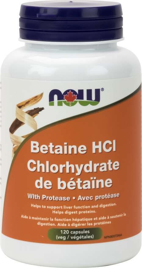 Betaine HCL Chlorhydrate with Protease 120 Caps