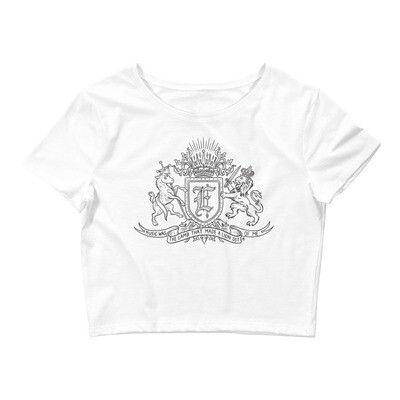 &quot;Music Was The Lamb The Lamb That Made A Lion Out Of ME&quot; B&amp;W Women’s Crop Tee