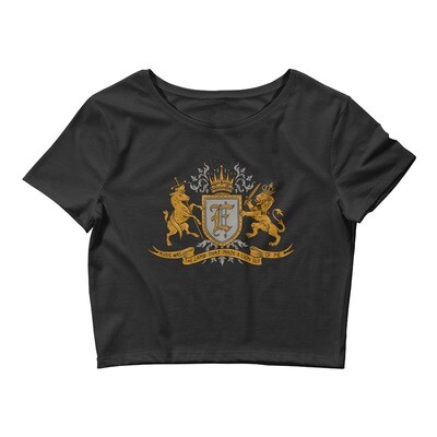 &quot;Music Was The Lamb That Made A Lion Out Of Me&quot; Women’s Crop Tee full colour