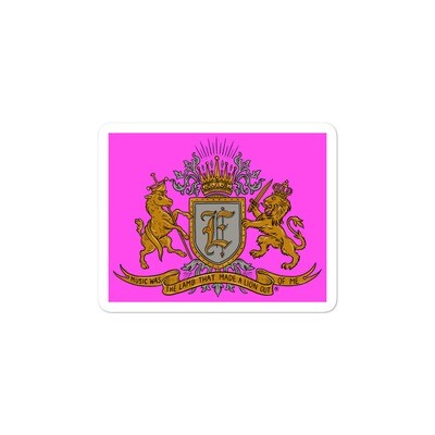 Swallow Me Coat of Arms Pink Bubble-free sticker