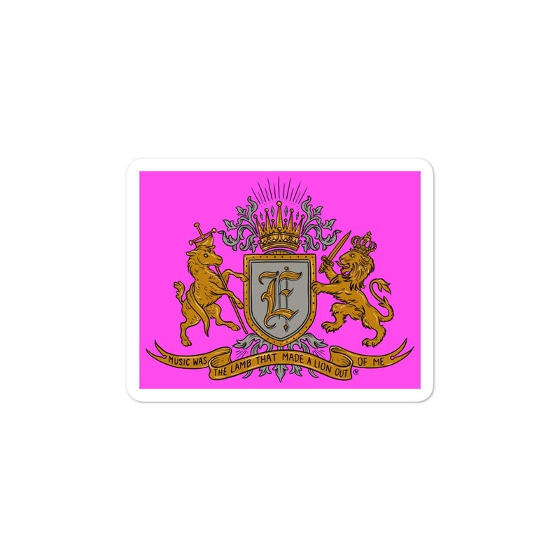 Swallow Me Coat of Arms Pink Bubble-free sticker