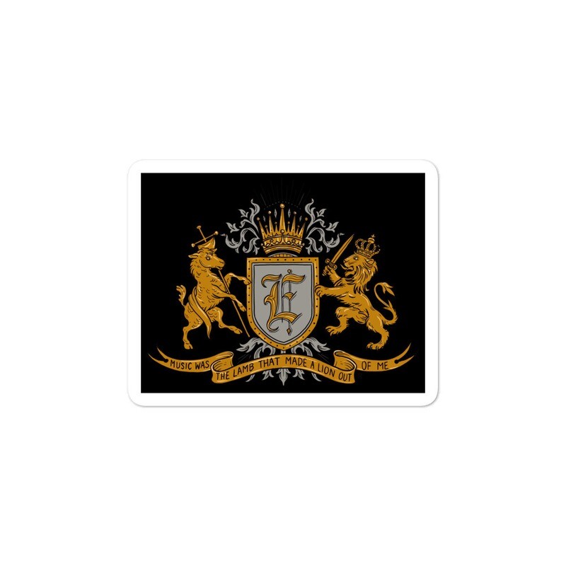Swallow Me Coat of Arms Black Bubble-free sticker