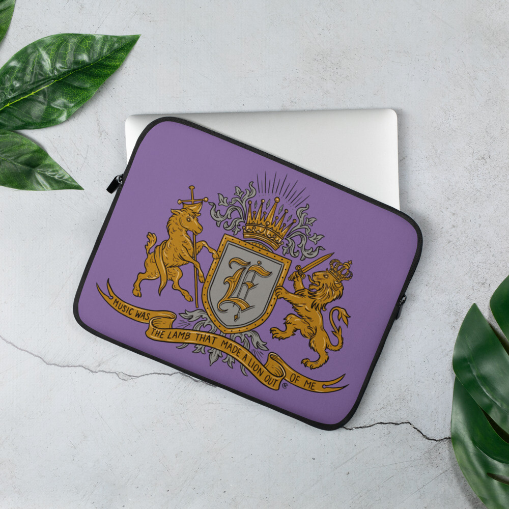 Swallow Me Coat of Arms Purple Laptop Sleeve