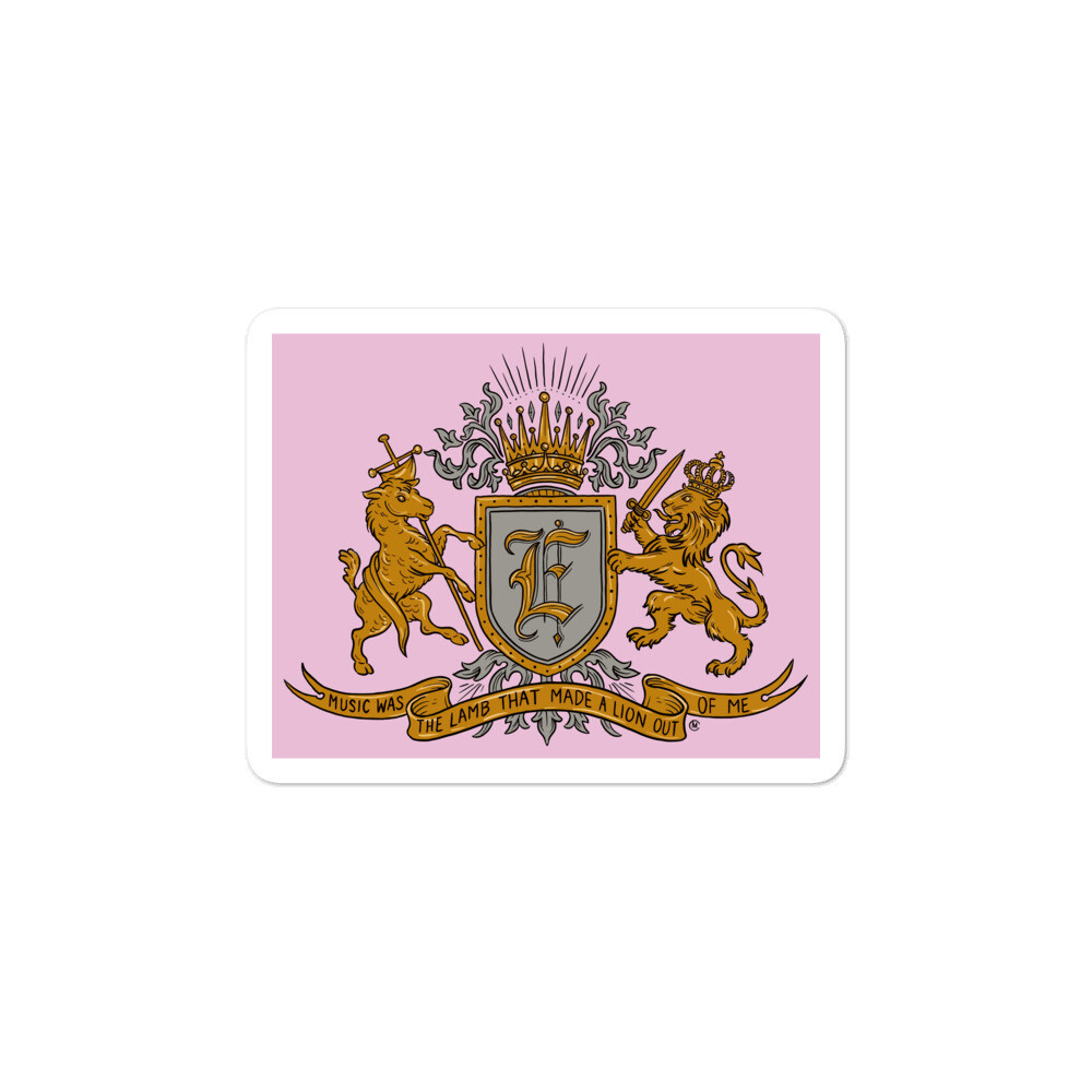 Swallow Me coat of Arms Light Pink Bubble-free sticker