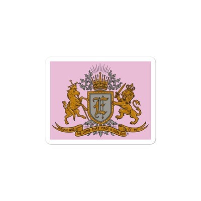 Swallow Me coat of Arms Light Pink Bubble-free sticker