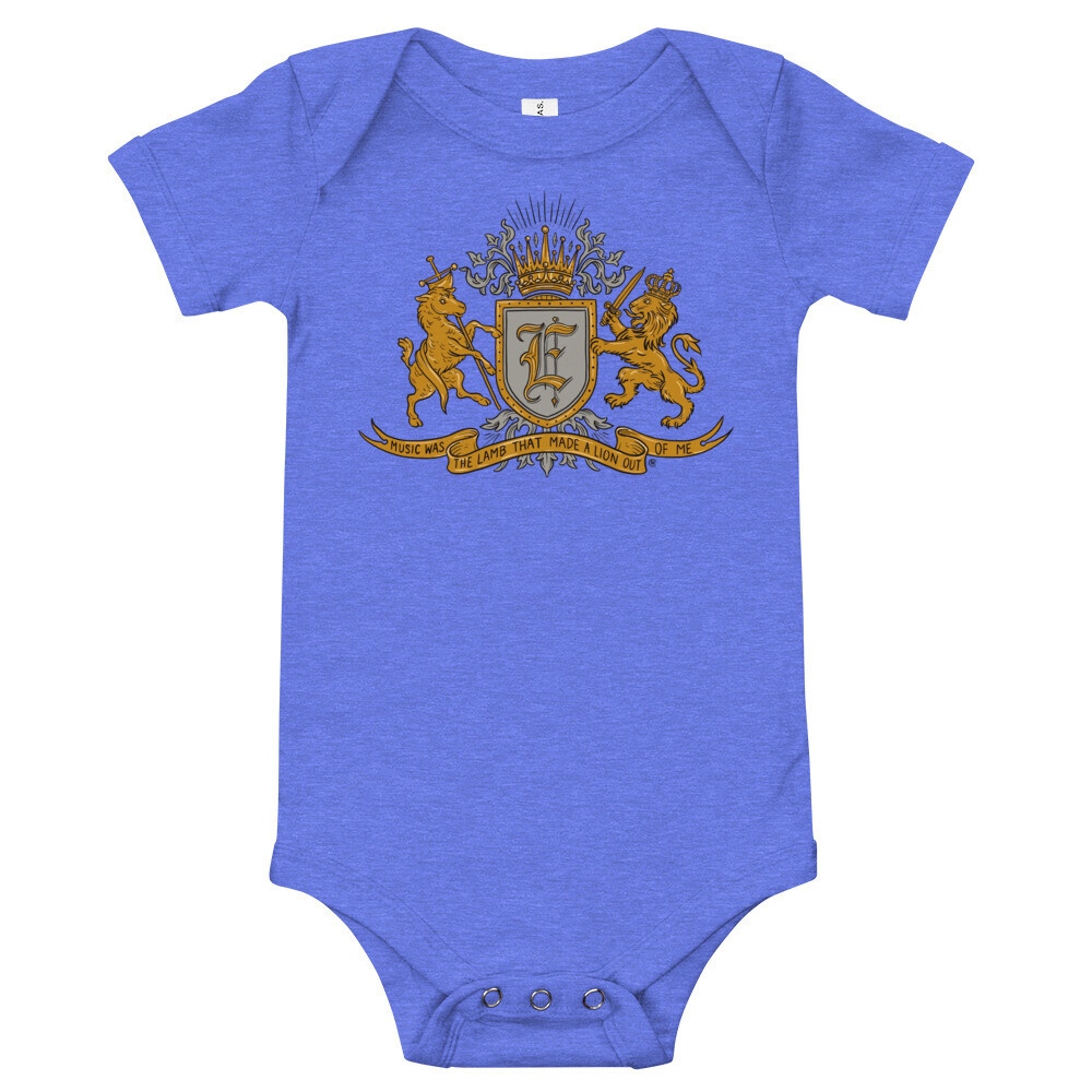 "Music Was The Lamb That Made A Lion Out Of Me" Baby Onesie
