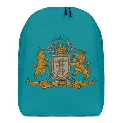 Swallow Me Coat of Arms Minimalist Backpack Teal