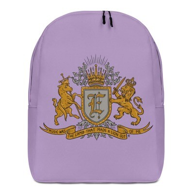 Swallow Me Coat of Arms Minimalist Backpack Purple
