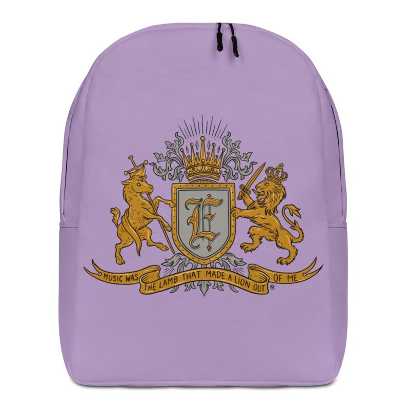 Swallow Me Coat of Arms Minimalist Backpack Purple
