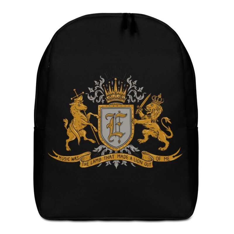 Swallow Me Coat of Arms Minimalist Backpack Black