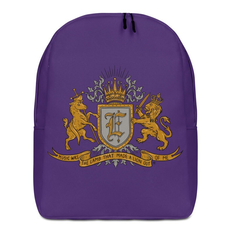 Swallow Me Coat of Arms Minimalist Backpack Royal Purple