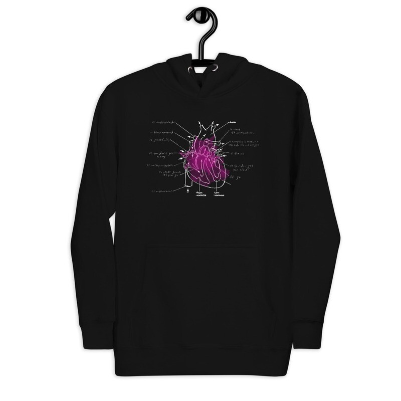 Everything is Expensive Heart Track listing Hoodie