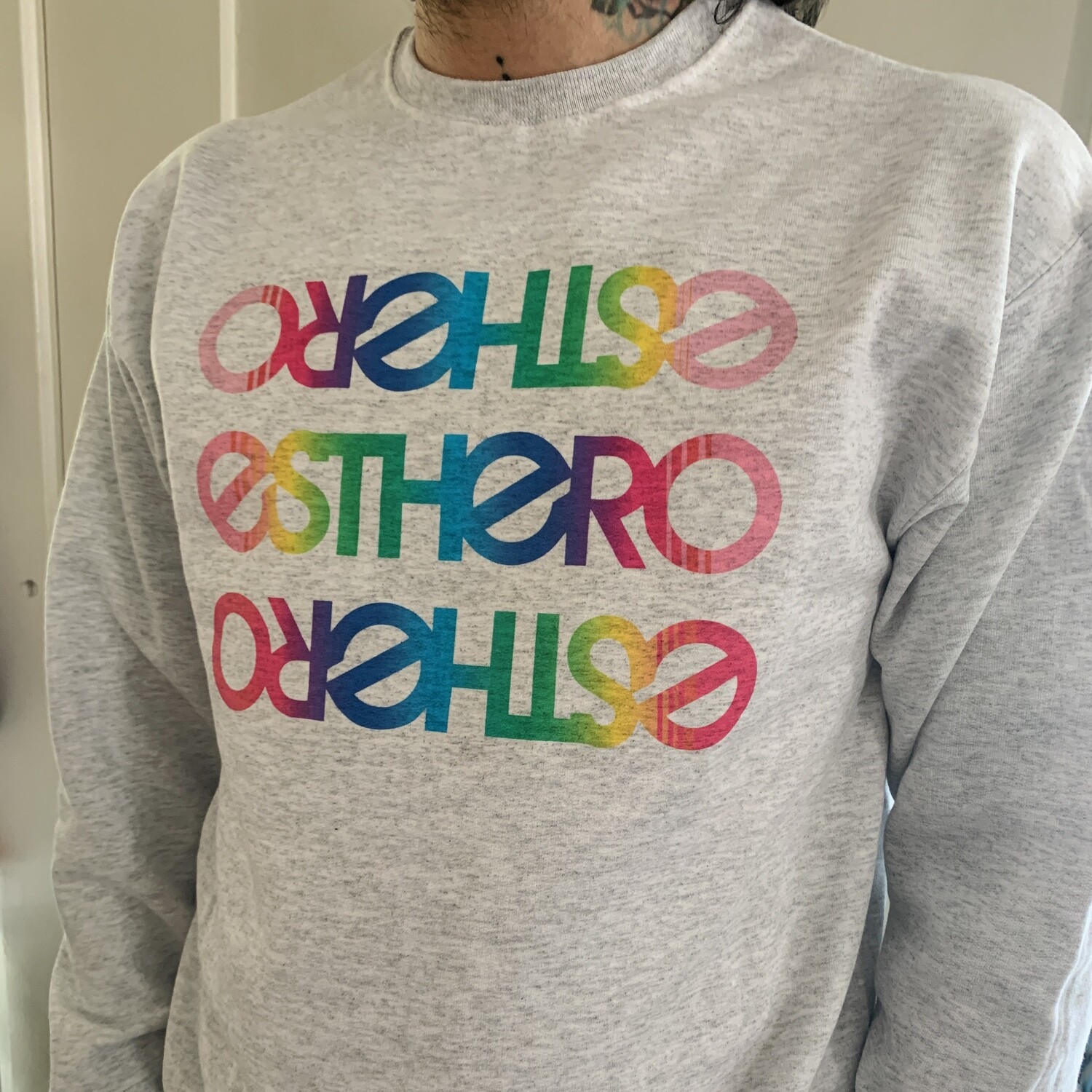 Custom Esthero Rainbow Trio Iron On Sweatshirt (size M)