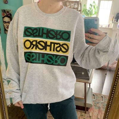 Custom Hand Made Esthero Trio Jamaican Flag colours Iron On Sweatshirt (size L)