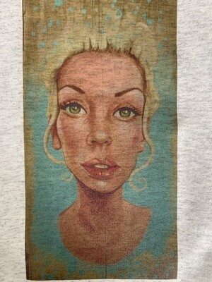 Custom Esthero x Peña Sweatshirt ft Peña Painting of Esthero on Wood Board (size Small)