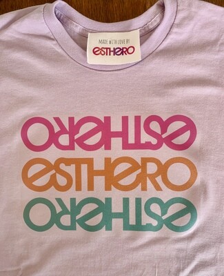 Handmade Creamsicle Esthero trio on Purple  T Size X Large