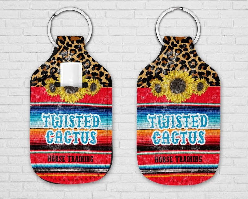 Chapstick Holder Key Chain Leopard and Serape