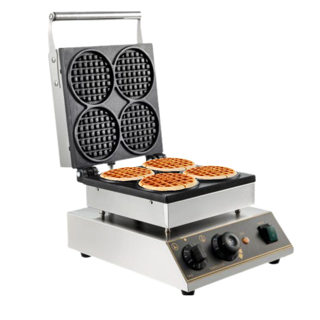 Maquina Industrial Para 4 Waffles Redondos