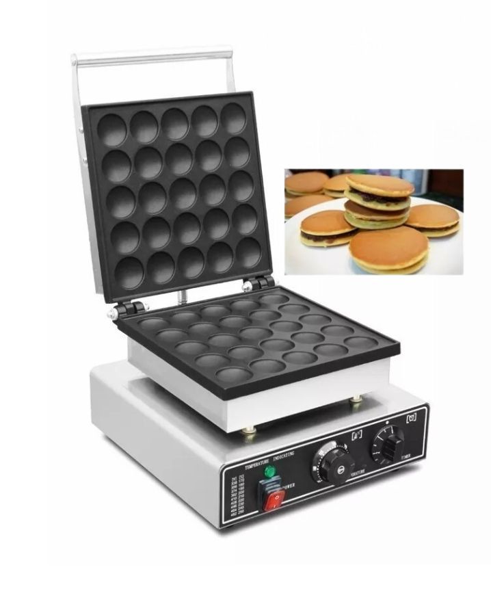 Maquina Industrial para 25 Mini Panqueques con Tapa