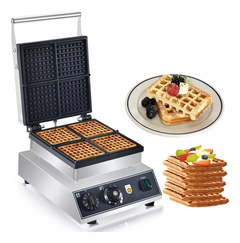 Maquina Industrial Para 4 Waffles Cuadrados