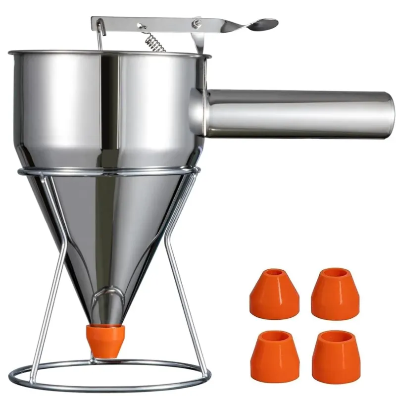 Dispensador De Masa En Forma de Embudo - Boquillas Intercambiables - 1200ml