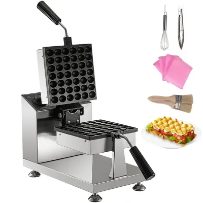 Maquina Industrial Electrica Bubble Waffle Cuadrado Giratoria