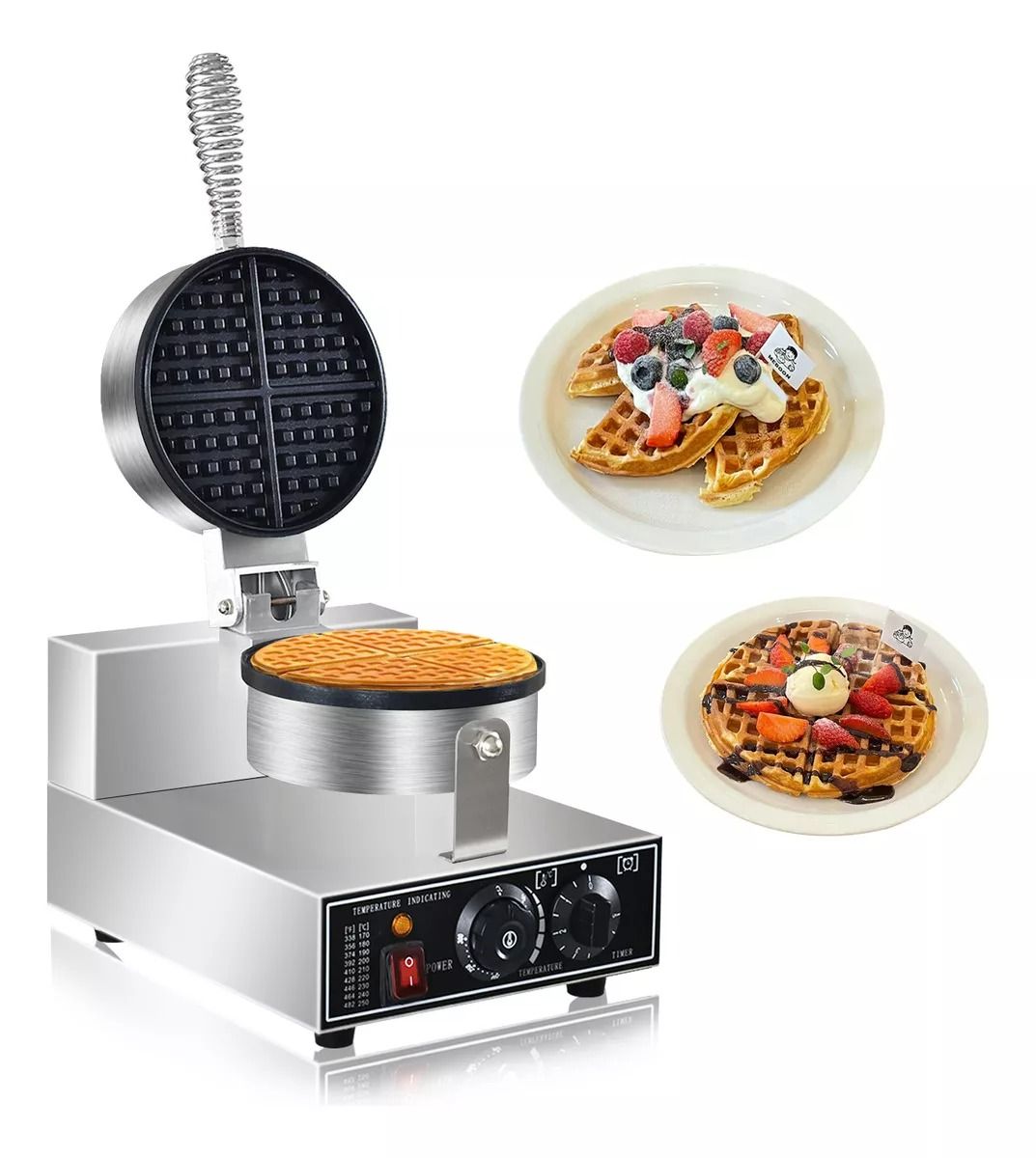 Maquina Industrial para Waffle Redondo Fija