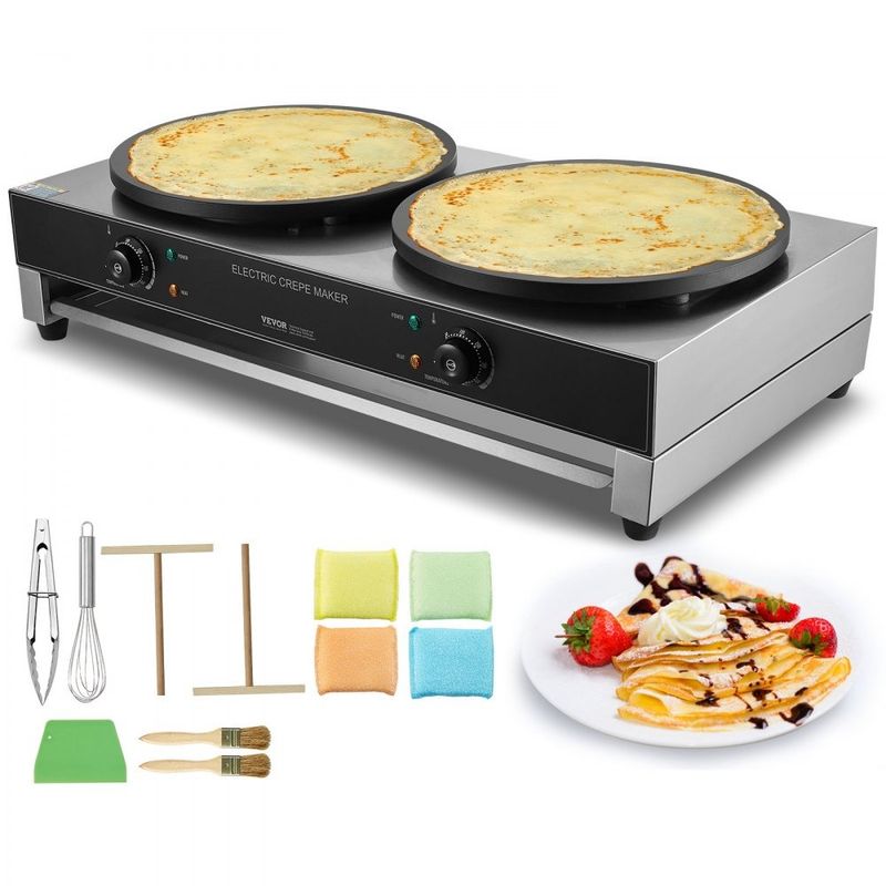 Maquina Industrial Electrica Para Crepas - 2 Planchas