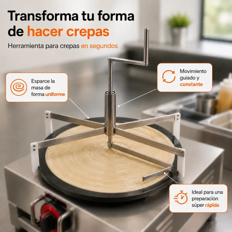 Herramienta Giratoria para Crepas de 40 cm – Extensor Profesional de Masa