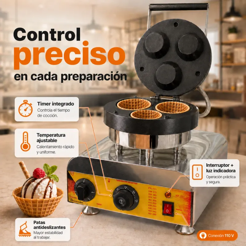 Maquina Industrial Electrica Para Canasta De Waffle