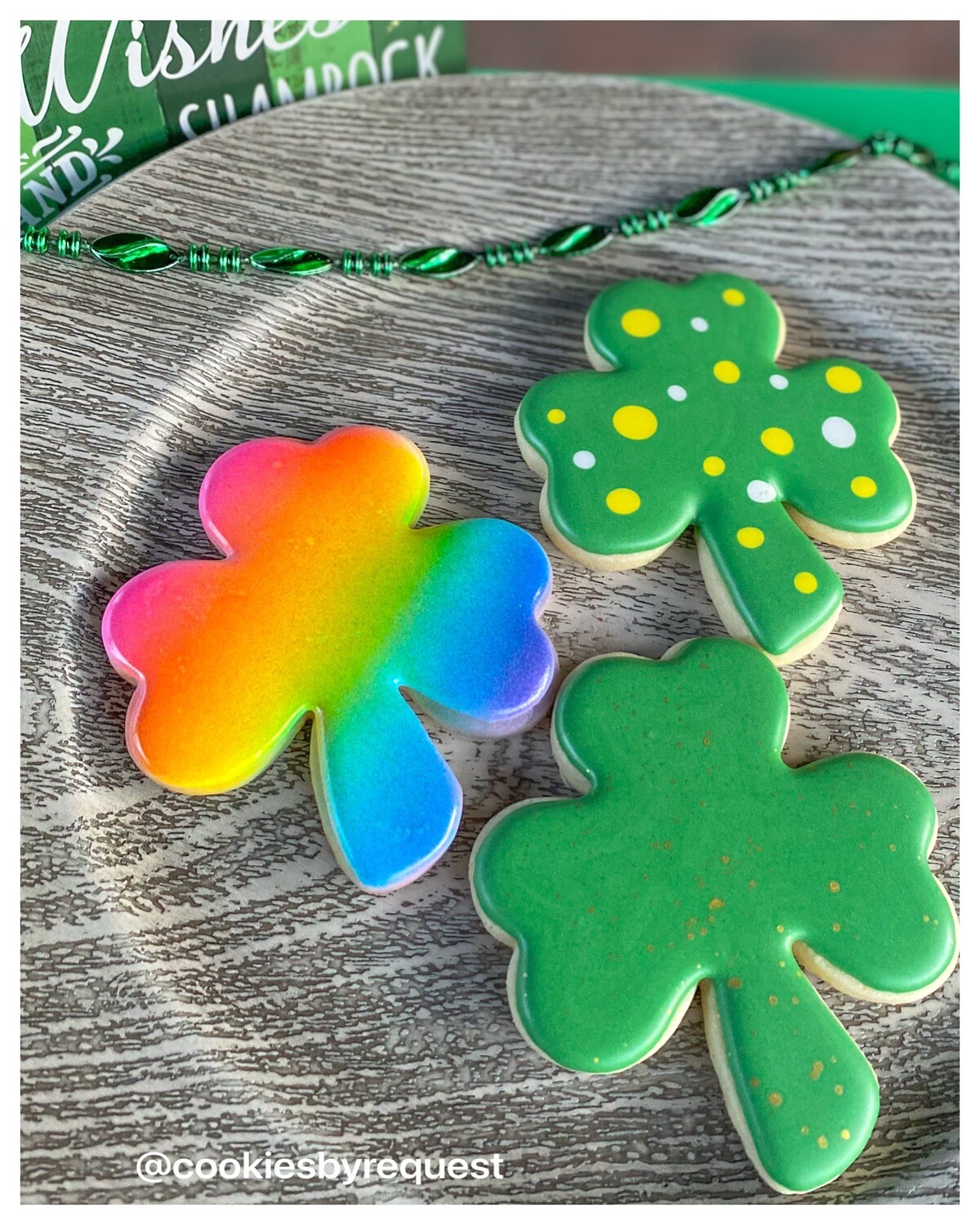 Assorted Shamrock cookies