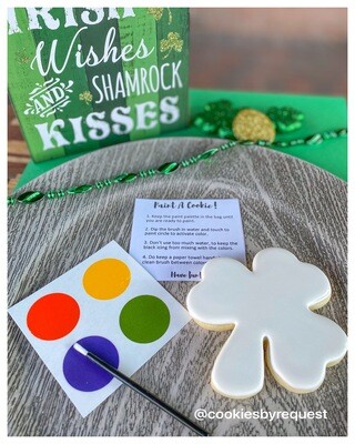 Paint your own shamrock cookie