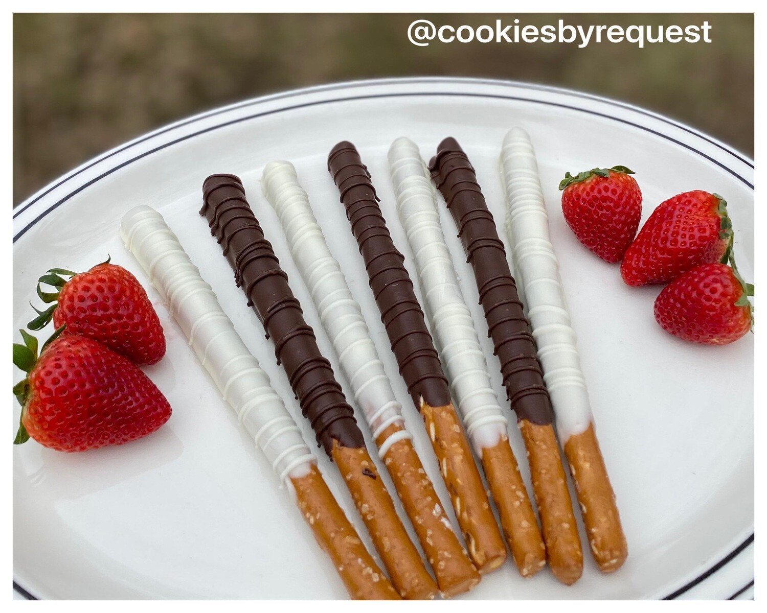 Chocolate dipped pretzels