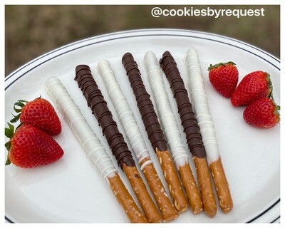 Chocolate dipped pretzels