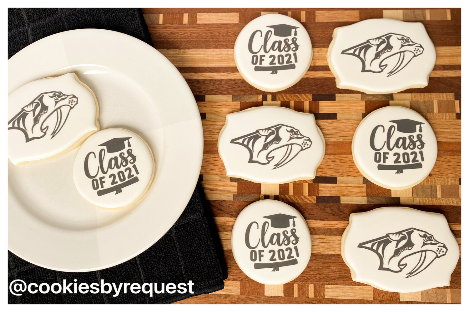 Custom Order July 22nd - Sherri Rogin Graduation cookies
